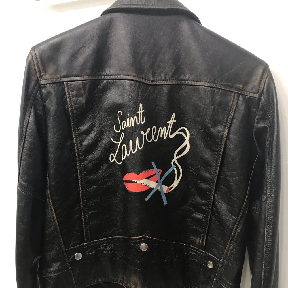 Ysl leather jacket